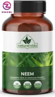 Neem Herbal Supplement 1000Mg - 90 Capsules - Supports Skin, Immune & Liver Heal