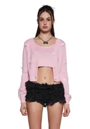 [Sugar Thrillz] Demure Kiss Cardigan Set