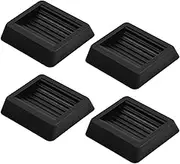4 PCS Black Rubber Furniture Coasters Wheels Stoppers, Anti-Sliding Sofa Bed Roller Stopper, Caster Cups Pads for Furniture Feet and Floors Protectors
