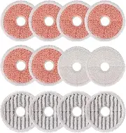 3764 Replacement Mop Pads Compatible with Bissell SpinWave + Vac All-in-One Powered Spin 3764 and 37643,Washable and Reusable（6+4+2)