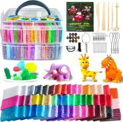 Polymer Clay 50 Colors Oven Baking Modeling Clay DIY Starter Kit With Tools