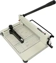 A4 Guillotine Paper Cutter, Heavy Duty Industrial Paper Cutter, with Calipers, Accurate Scale, Cutting Thickness 0.1‑40mm, Cutting Width 315mm, for Office Classroom School White