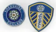 1SET OF LEEDS UTD AND YORKS IRONON PATCHES BUY 2 SETS WE SEND THREE OF THESE
