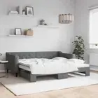 Daybed with Trundle Dark Grey 90x190 cm Fabric AU Stock Premium Quality ✨