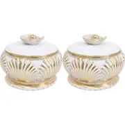 2x LVD Shell Trinket Storage Box Decorative Home Decor Ornament Statue 13x11cm