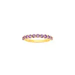 9ct Gold Amethyst Fine Band in Purple