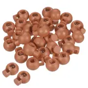 Cord Locks, 30 Pack Ball Spring Toggle Stopper, Brown