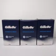 3x Gillette Refreshing Breeze After Shave Splash Masculine Fragrance 50ml