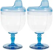 HOLIDYOYO 2Pcs Shatterproof Cups Spill Milk Juice Goblets Easy Clean Wide Mouth Training Cups for Sippy Glasses Impact Resistant