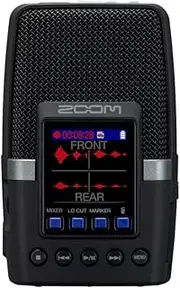 Zoom H2essential Multi-Mic Handy Recorder with 3 Integrated Microphones for 9 Recording Modes, Surround Recording, 32-bit 96 KHz, Video podcasts, Live Streams, Music, Audio Control Guide, Black