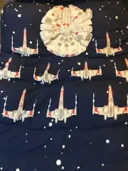 Pottery Barn Kids Star Wars Millenium Falcon Sleeping Bag Navy Blue NWT!