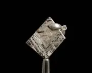 METEORITE Pendant Jewelry - Rhodium Plated, Ancient Muonionalusta Meteor, 50258