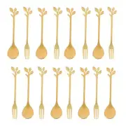 Dessert Spoon and Fork Set Cake Fork Coffee Spoon Fruit Fork4228