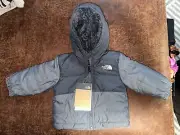 The North Face Reversible Mt Chimbo Full Zip Hooded Jacket Grey Size 6-12m