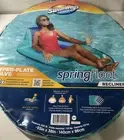 ⚡️SwimWays Spring Float Recliner Pool Lounge Chair with Hyper-Flate Valve Aqua