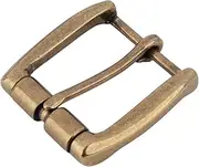 [kokungkuan] Double Roller Smooth Vintage Brass Single Prong Belt Buckle 1.6"(40mm) for 1.5"(38mm) Belt, Brass