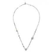 [Alexander McQueen] Alexander McQueen-Collane Argento Bianco-Donna OS