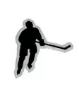 Hockey Player hockey Patch Embroidery Iron on Sew on Patch For Clothes 7x7cm