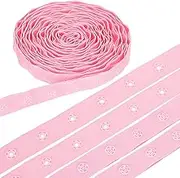 uxcell 8 Yard Snap Button Tape, Polyester Plastic Snap Button Trim, Sewing Press Stud Ribbon Replacement for DIY Craft Clothes Fabric Sewing, Pink