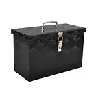 16"X7.5"X10" Aluminum Small Tool Box Car Trailer Truck Bed Black 5 Bar Tread