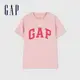 Gap 兒童裝 Logo純棉圓領短袖T恤-粉紅色(890880)