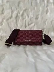 Michael Kors Jet Set Item Large ZA Wallet Crossbody + dust bag- Mulberry Multi