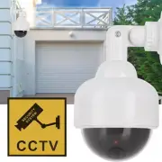 Dummy Fake Dome Security Camera Blinking LED Flashing CCTV Outdoor Surveillance