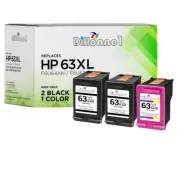 3PK Replacement For HP 63XL 2-Black & 1-ColorEnvy 4520 4525 4521 4526 4511
