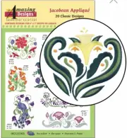 Amazing Design Jacobean Appliqué 20 Classic Designs ADC-164J Brand New Sealed