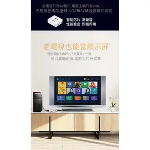 穩定版VGA 轉AV 電腦轉電視 VGA 轉 RCA轉換器 轉接盒  支持1080P PC轉TV