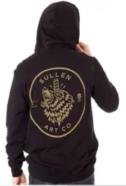 ​Sullen Clothing Mens Howler Black Pullover Hoodie