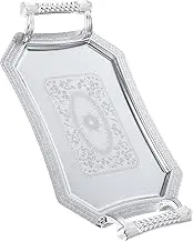 UTHCLO Versatile Metal Tray Stainless Steel Serving Platter Handles for Home Office Party Picnic
