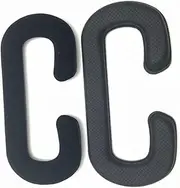 DRESSOOS 4Pcs VR Face Cushion Cover Bundle Easy to Clean Sponge PU Leather Compatible with HTC Vive Comfortable Touch Breathable Design for Skin Pressure Relief Black