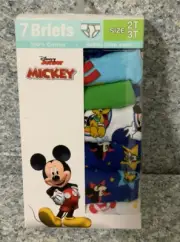 ⚡️Disney Junior Mickey Cotton Underwear Size 2T-3T (7 Pack)