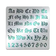 Metal Gothic Letter Stencils Alphabet and Number Template for Painting Engaving