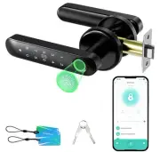 Fingerprint Door Lock Biometric Door Knob with Keypad Keyless Entry, 5-in-1 D...