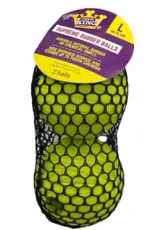 Chew King Supreme Rubber Balls 3” 2-pack Fetch Toy Yellow for LARGE Dog **NEW**