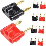 SWOOMEY Secure Connection 20pcs Banana Plugs Speaker Wire Connectors Dual Banana Plugs for Home Stereo