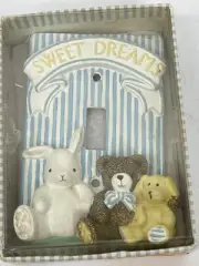VTG Carters Gifts Nursery Light Switch Plate Cover Kids Room Sweet dreams bunny