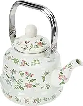 Luxshiny Enamel Tea Pot Practical Water Boiling Kettle Lightweight Portable Household Teakettle for Various Teas Fast Heating with Design
