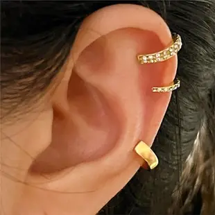 Ear clip 3-piece set鑲鉆c型無耳洞耳骨夾時尚氣質耳夾三件套