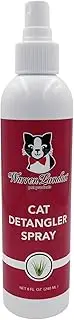 Warren London Cat Detangler Spray for Matted Hair | Leave in Conditioner Pet Detangling Spray That Demattes & Refreshes | Use with Cat Brush or Grooming Glove | Made in USA | 8oz