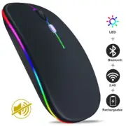 Universal Rechargeable Wireless Bluetooth Mouse For MacBook Air Pro iPad iMac PC