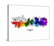 Canvas Art Skyline City 1878 San Antonio TX An Old West Fun Painting Wall Art