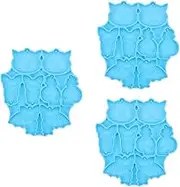 TEHAUX 3 pcs Halloween Stencils Silicone molds for Resin Silicone DIY bat Keychains Resin Crafting molds Keychain Silicone Skull Pendant DIY Craft Pendant Mold Charm 3D Silica Gel Jewelry
