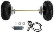 Eigell Go Kart Axle Kit T8F Chain with 2 Wheels for Quads Drift Bikes Trike