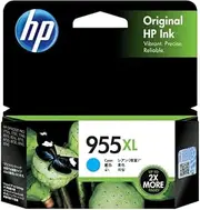 HP 955XL Genuine Original High Yield Cyan Ink Printer Cartridge works with HP OfficeJet 7000, 8000 Series - L0S63AA