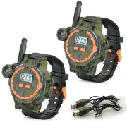 Rechargeable Walkie Talkie for Kids Two-Way Radio Walky Talky with Flashlight