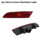 Car Front / Rear Bumper Side Marker Indicator Light Housing Shells For Chrysler Crossfire 2004-2008 Fender Flare Light, No Bulb 2PC Rear Red Lens