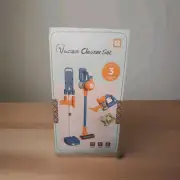 BAYMI 3-in-1 Kids Vacuum That Really Works, Toddler Toy Vacuum Cleaning Set Blue